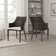 Ellish Outdoor Chair Set of 2 | Metal Legs | Brown Rattan Beige Fabric