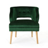 Joen Accent Armchair | Curved Back | Emerald Green Velvet