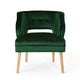 Joen Accent Armchair | Curved Back | Emerald Green Velvet