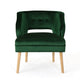 Joen Accent Armchair | Curved Back | Emerald Green Velvet BM337080