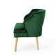 Joen Accent Armchair | Curved Back | Emerald Green Velvet