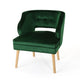 Joen Accent Armchair | Curved Back | Emerald Green Velvet