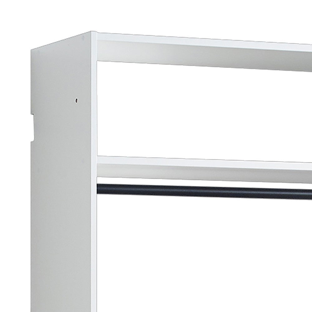 Vedz Wall Mount Walk in Closet | 1 Shelf | Hanging Rod | White