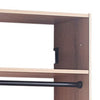 Vedz Wall Mount Walk in Closet | 1 Shelf w Hanging Rod | Oak Brown