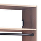 Vedz Wall Mount Walk in Closet | 1 Shelf w Hanging Rod | Oak Brown