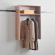 Vedz Wall Mount Walk in Closet | 1 Shelf w Hanging Rod | Oak Brown