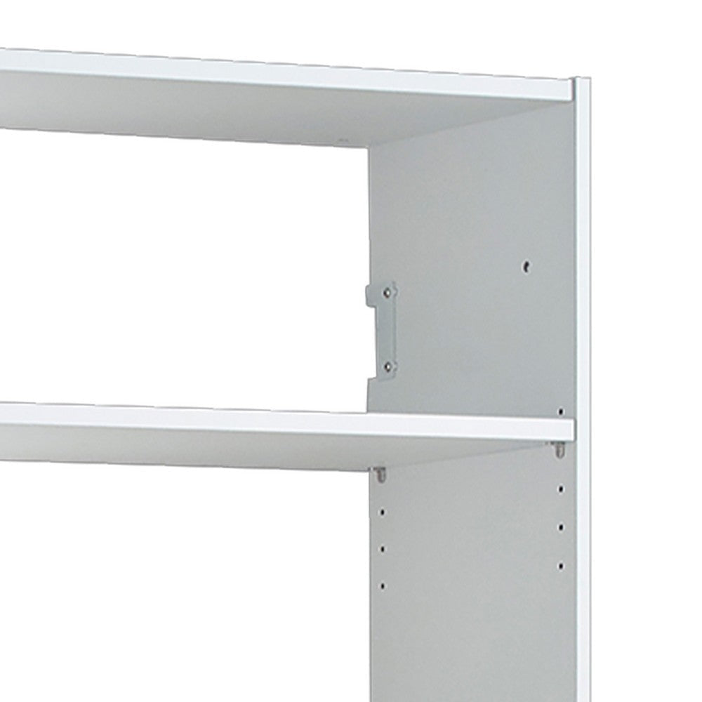 Vedz Wall Mount Adjustable Shelf | 4 Open Shelves | White Melamine
