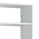 Vedz Wall Mount Adjustable Shelf | 4 Open Shelves | White Melamine