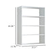 Vedz Wall Mount Adjustable Shelf | 4 Open Shelves | White Melamine