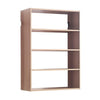 Vedz Wall Mount Adjustable Shelf | 4 Open Shelves | Oak Brown Melamine