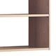Vedz Wall Mount Adjustable Shelf | 4 Open Shelves | Oak Brown Melamine