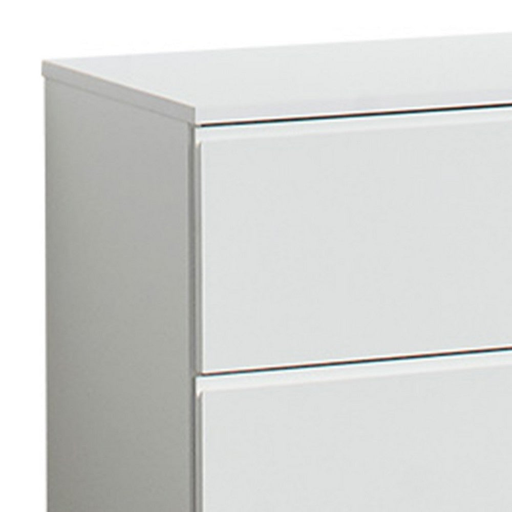 Vedz Dresser Unit with 2 Drawers | Modern White Melamine Finish