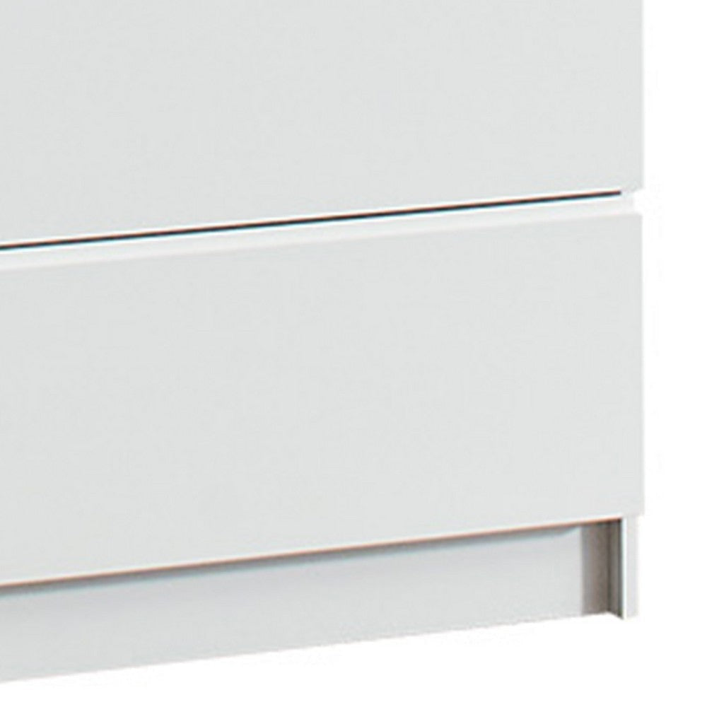 Vedz Dresser Unit with 2 Drawers | Modern White Melamine Finish
