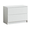 Vedz Dresser Unit with 2 Drawers | Modern White Melamine Finish