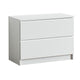 Vedz Dresser Unit with 2 Drawers | Modern White Melamine Finish