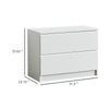 Vedz Dresser Unit with 2 Drawers | Modern White Melamine Finish