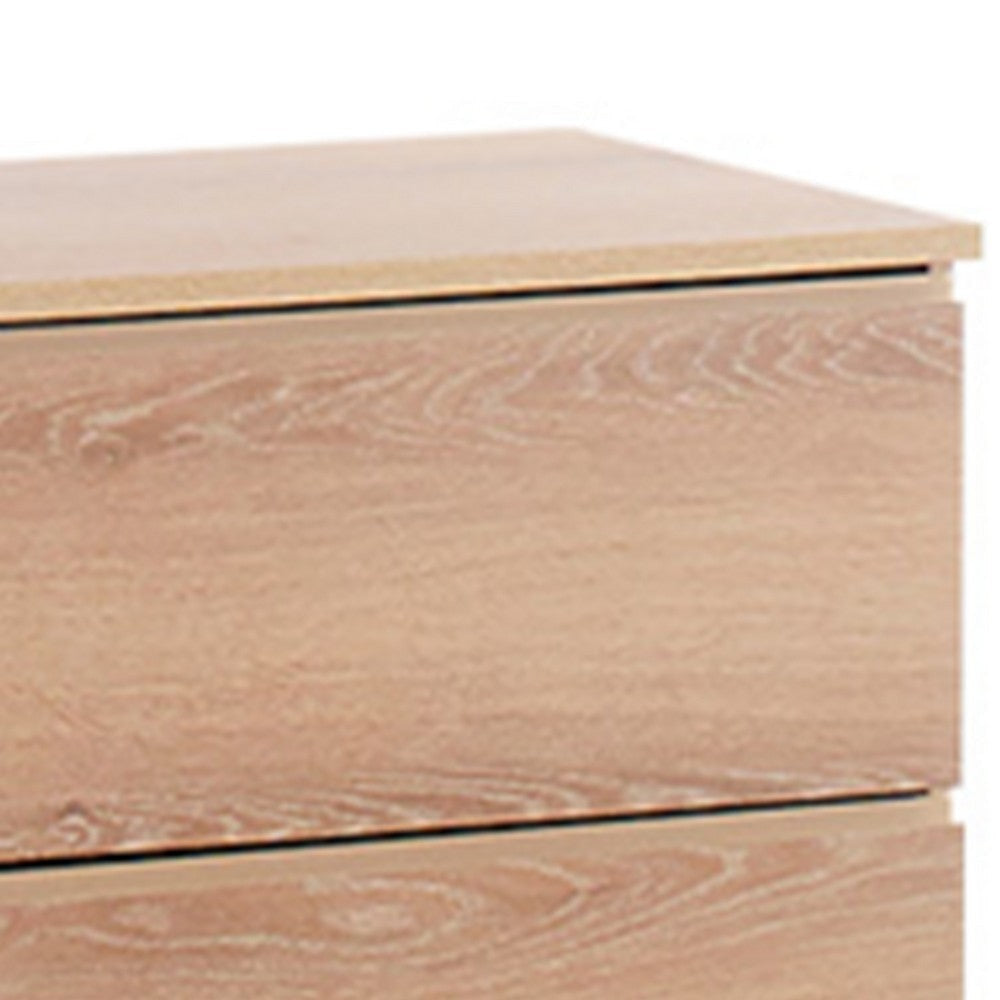 Vedz Dresser Unit with 2 Drawers | Modern Oak Brown Melamine Finish
