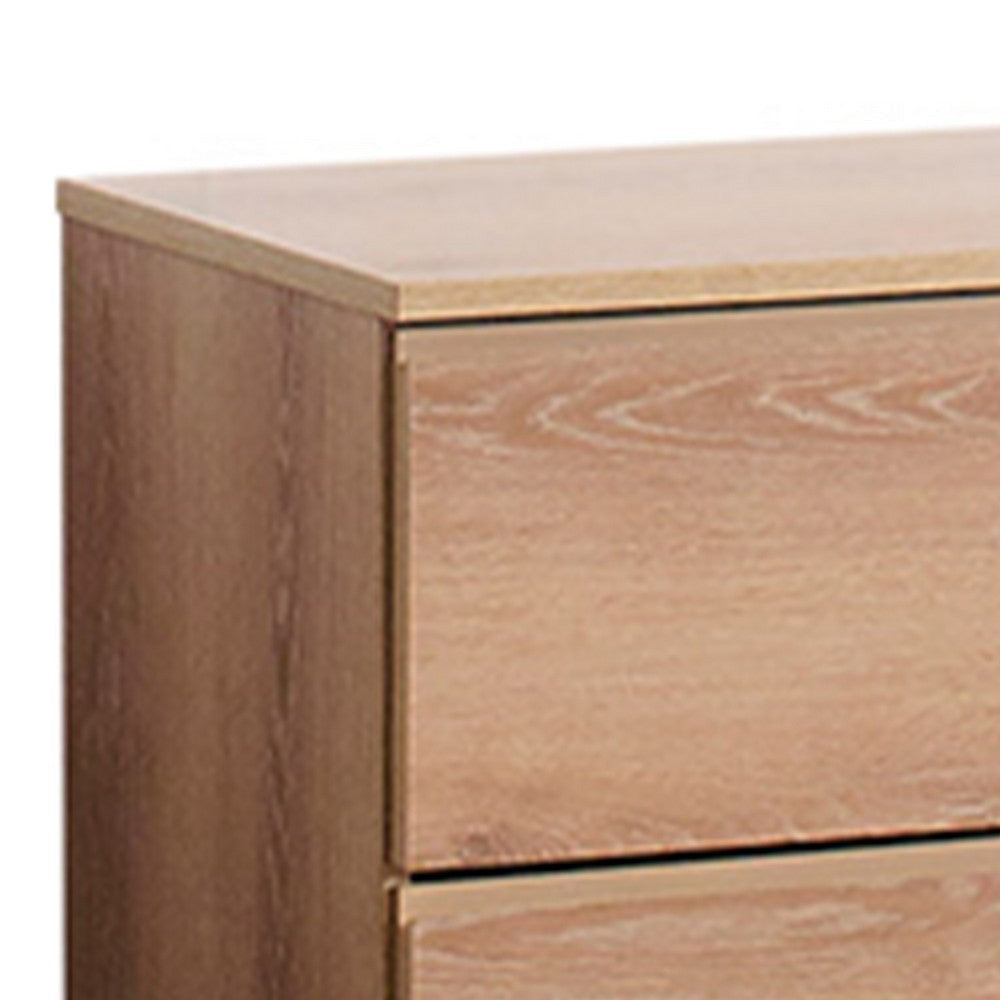 Vedz Dresser Unit with 2 Drawers | Modern Oak Brown Melamine Finish