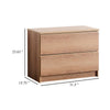 Vedz Dresser Unit with 2 Drawers | Modern Oak Brown Melamine Finish