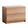 Vedz Dresser Unit with 2 Drawers | Modern Oak Brown Melamine Finish