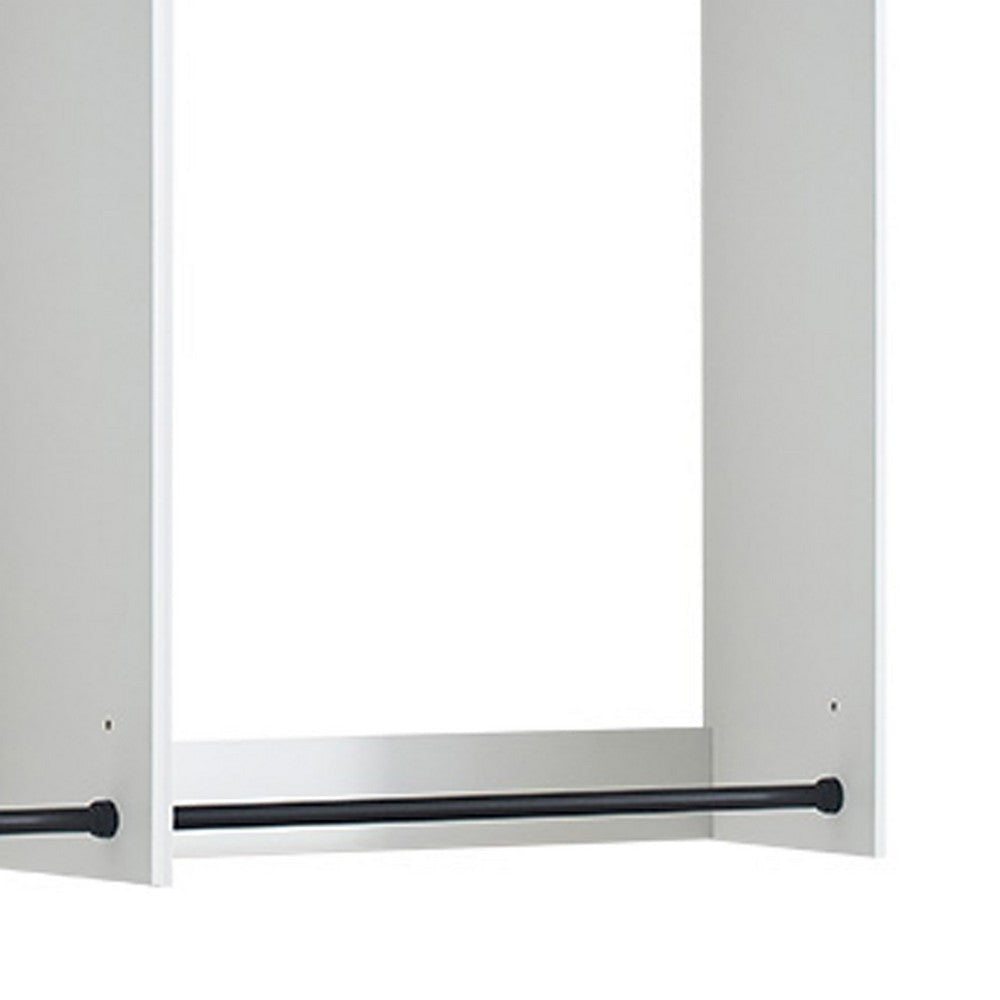 Vedz Wall Mounted Closet Set | 6 Hanging Rods | White Melamine