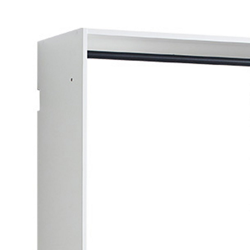 Vedz Wall Mounted Closet Set | 6 Hanging Rods | White Melamine