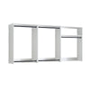 Vedz Wall Mount Closet Set | 1 Side Shelf 5 Hanging Rods | White
