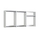 Vedz Wall Mount Closet Set | 1 Side Shelf 5 Hanging Rods | White