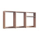Vedz Wall Mount Closet Set | 1 Side Shelf 5 Hanging Rods | Oak Brown
