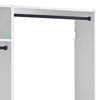 Vedz Wall Mount Closet Set | 1 Center Shelf 5 Hanging Rods | White