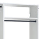 Vedz Wall Mount Closet Set | 1 Center Shelf 5 Hanging Rods | White
