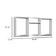 Vedz Wall Mount Closet Set | 1 Center Shelf 5 Hanging Rods | White