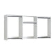 Vedz Wall Mount Closet Set | 1 Center Shelf 5 Hanging Rods | White