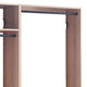 Vedz Wall Mount Closet Set | Center Shelf 5 Hanging Rods | Oak Brown