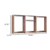Vedz Wall Mount Closet Set | Center Shelf 5 Hanging Rods | Oak Brown