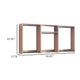Vedz Wall Mount Closet Set | Center Shelf 5 Hanging Rods | Oak Brown