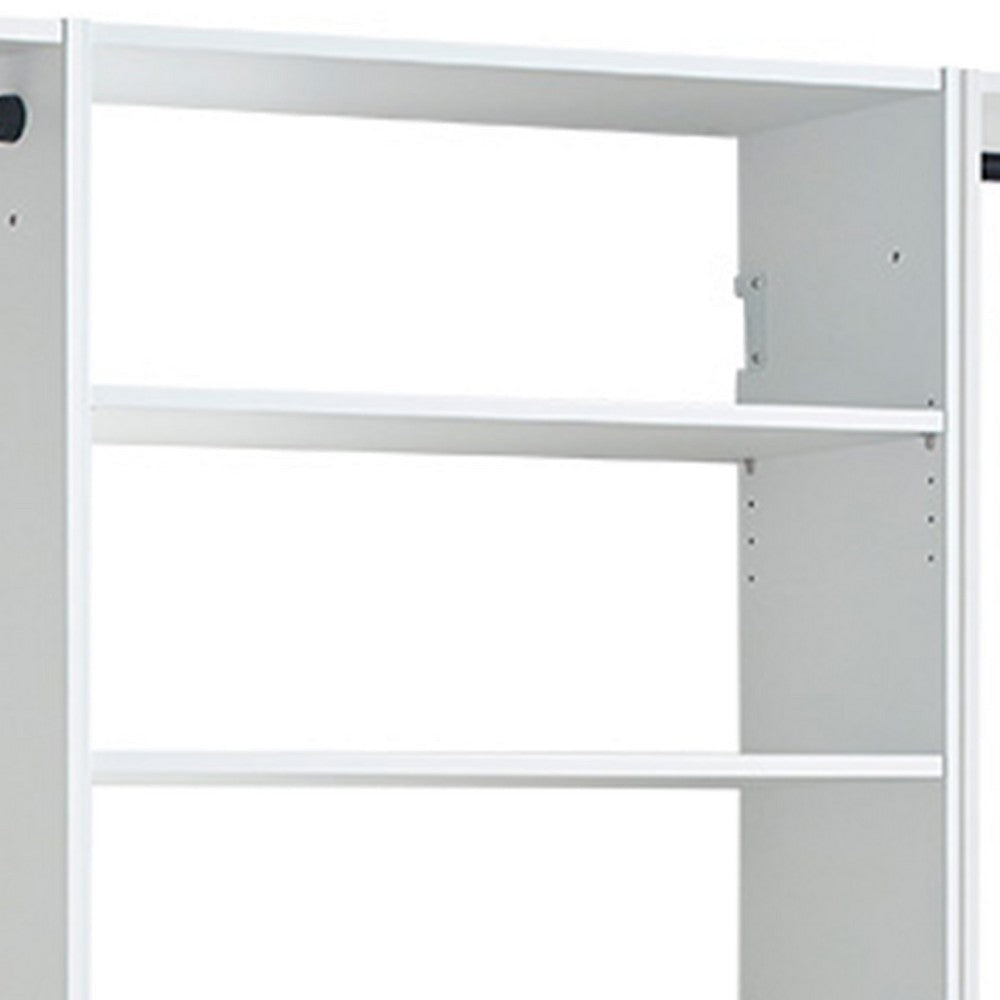 Vedz Walk in Closet w 2 Drawers | 4 Shelves w Hanging Rods | White