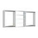 Vedz Walk in Closet w 2 Drawers | 4 Shelves w Hanging Rods | White