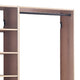 Vedz Walk in Closet w 2 Drawers | 4 Shelves w Hanging Rods | Brown