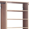 Vedz Walk in Closet w 2 Drawers | 4 Shelves w Hanging Rods | Brown