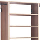 Vedz Walk in Closet w 2 Drawers | 4 Shelves w Hanging Rods | Brown
