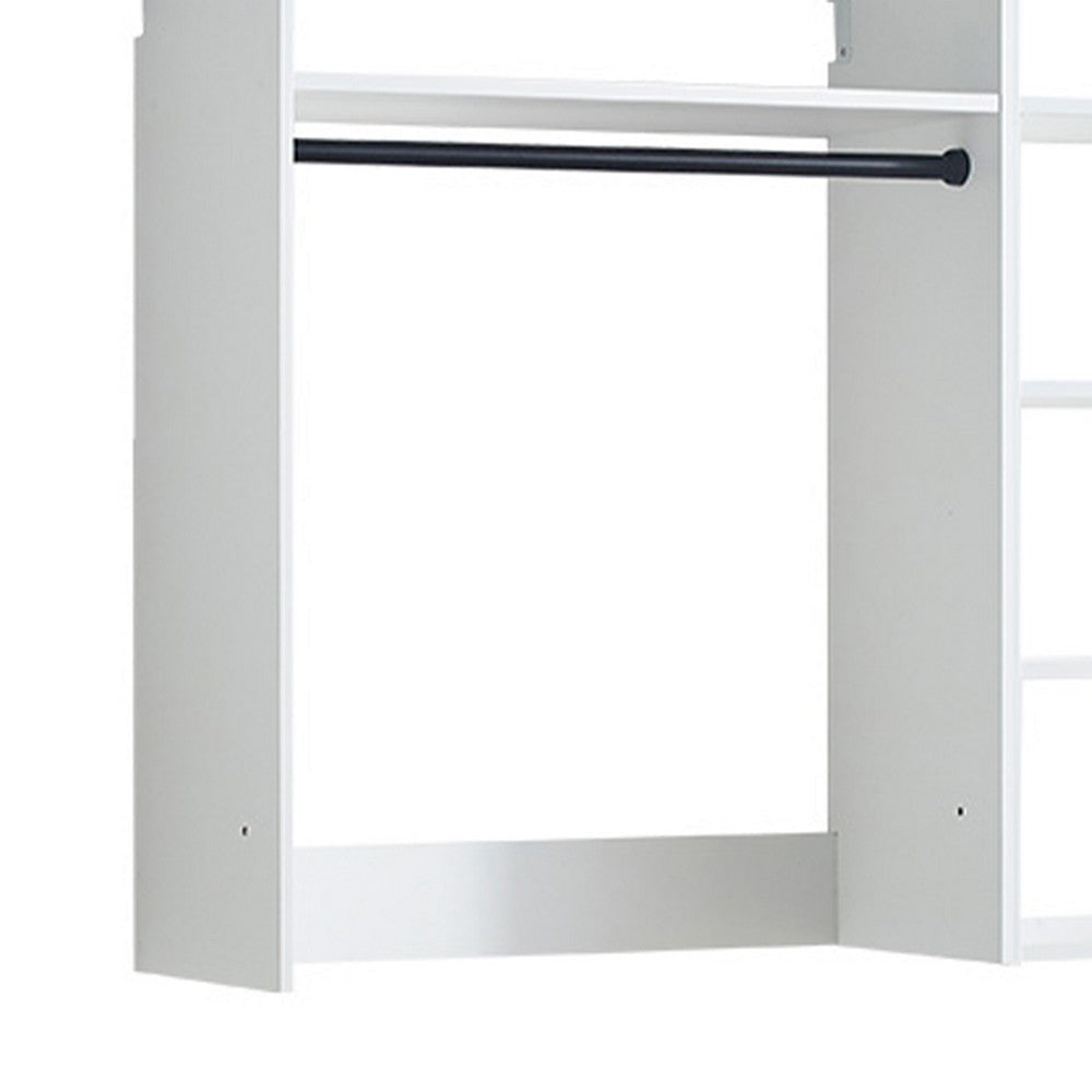 Vedz Walk in Closet w 2 Drawers | 6 Shelves | 2 Hanging Rods | White