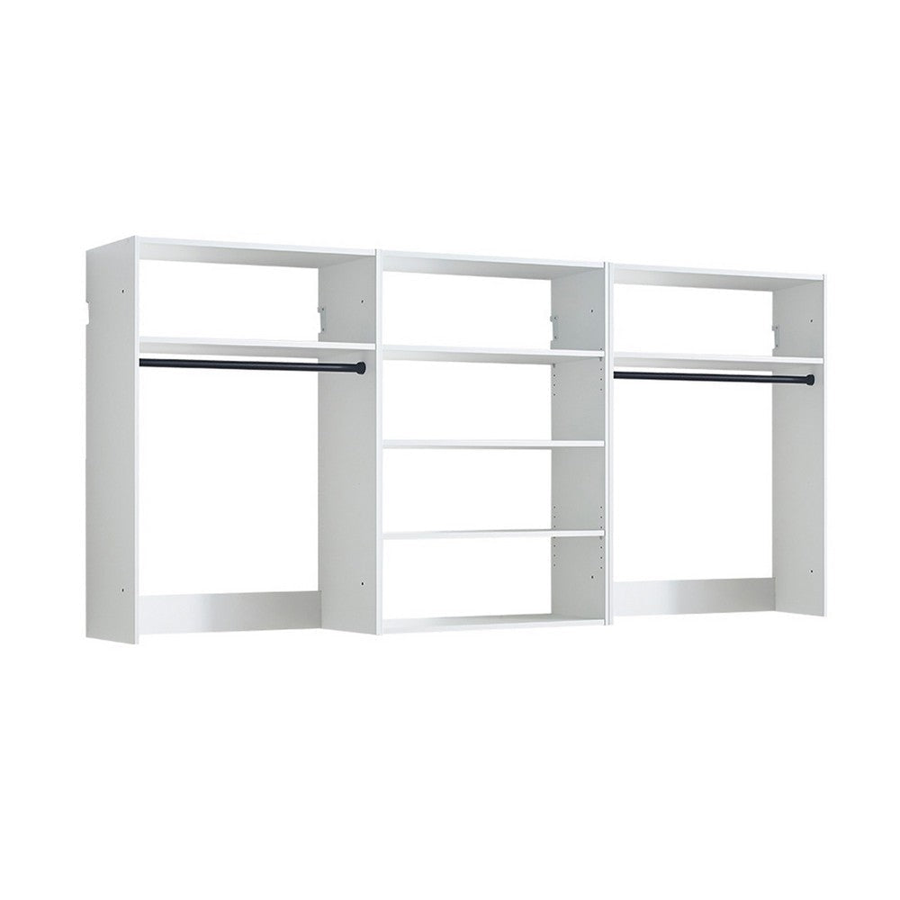 Vedz Walk in Closet w 2 Drawers | 6 Shelves | 2 Hanging Rods | White