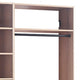 Vedz Walk in Closet w 2 Drawers | 6 Shelves | 2 Hanging Rods | Brown