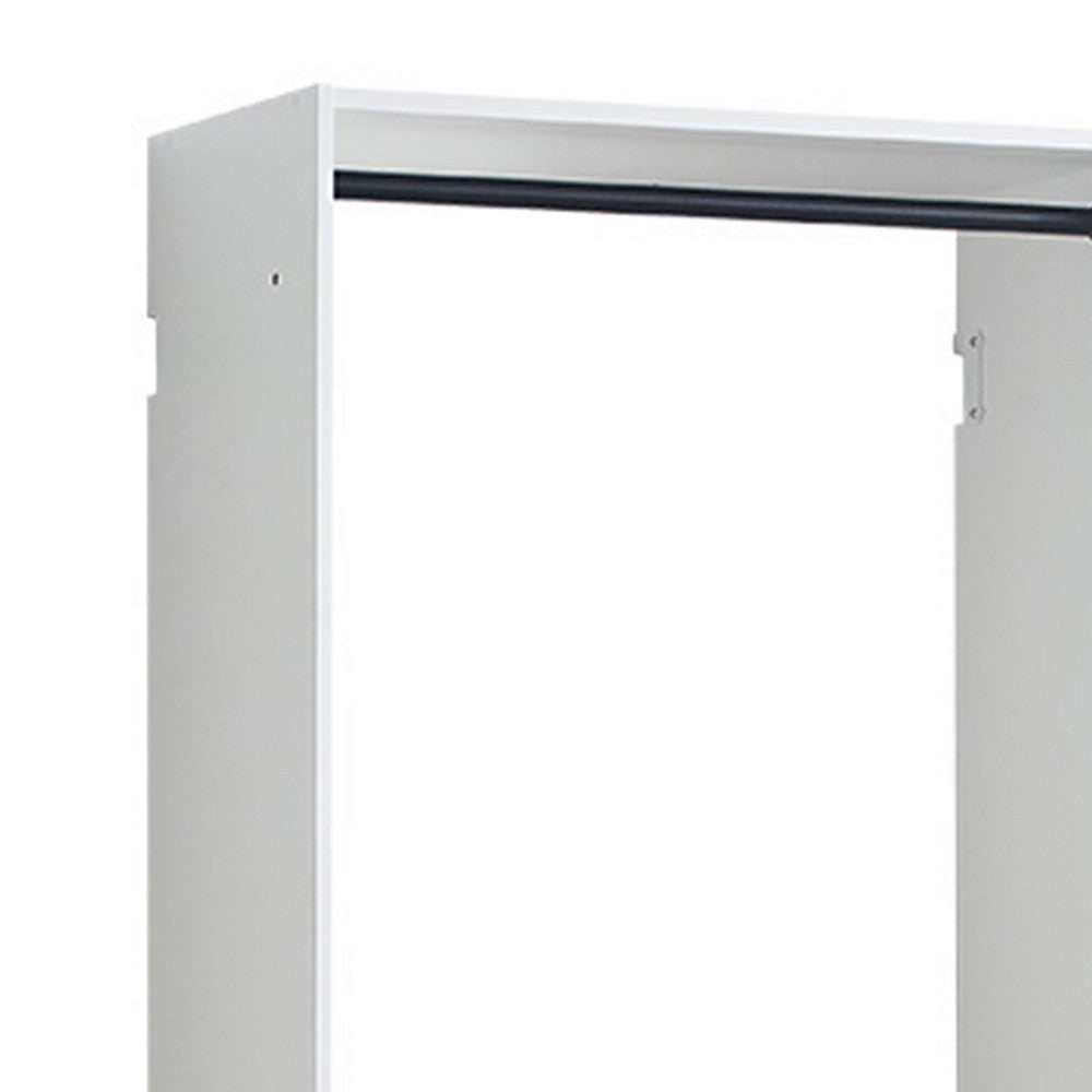 Vedz Walk in Closet w 2 Drawers | 5 Shelves | 3 Hanging Rods | White