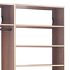 Vedz Walk in Closet w 2 Drawers | 5 Shelves | 3 Hanging Rods | Brown