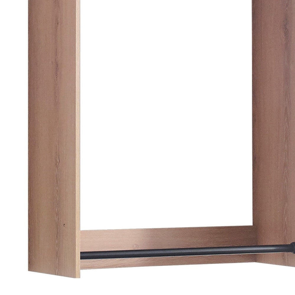 Vedz Walk in Closet w 2 Drawers | 5 Shelves | 3 Hanging Rods | Brown