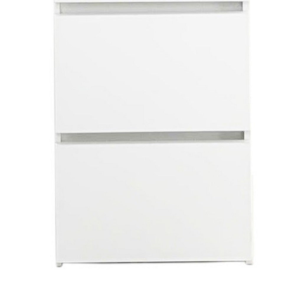 Ely Slim Closet Cabinet | 3 Drawers | 71’’ | White Melamine and Wood BM337102