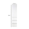 Ely Slim Closet Cabinet | 3 Drawers | 71’’ | White Melamine and Wood BM337102