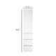 Ely Slim Closet Cabinet | 3 Drawers | 71’’ | White Melamine and Wood BM337102
